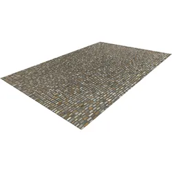 Teppich ARTE ESPINA "Wild 8022", grau (taupe), B:140cm H:14mm L:200cm, Rindsleder, Teppiche, Luxuriöser Teppich in Spitzenqualität, Naturmaterialien