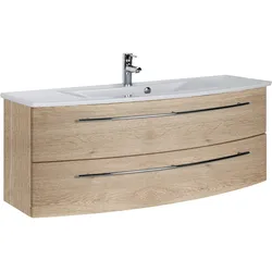 Waschtisch MARLIN "3040", braun (eiche struktur, eiche struktur), B:121cm H:90cm T:51cm, Waschtische, Breite 121 cm