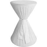 BestLivings Stehtischhusse Weiß Ø62 cm x 145 cm
