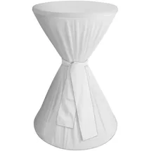 BestLivings Stehtischhusse Weiß Ø62 cm x 145 cm