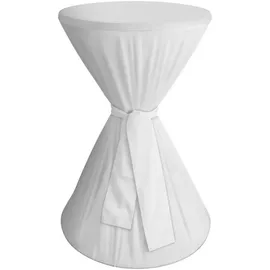 BestLivings Stehtischhusse Weiß Ø62 cm x 145 cm