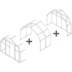 Rion Kunststoff Gewächshaus Erweiterung SMART | Grün | 125x204x198 cm | ohne Fundament