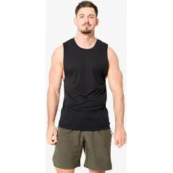 Tank Top Herren Crosstraining atmungsaktiv - schwarz rauchschwarz S