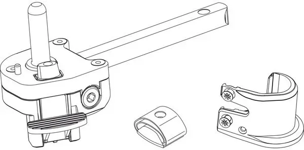 MACO Ladenrasthalter BLR mit geraden Kloben - L90 , links