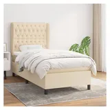 vidaXL Boxspringbett 90 x 200 cm Creme