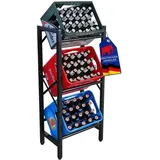 Proregal Getränkekistenregal 49 x 108 x 32 cm Schwarz