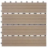 Mendler WPC Bodenfliese Rhone teak 30 x 30 cm 11 St.