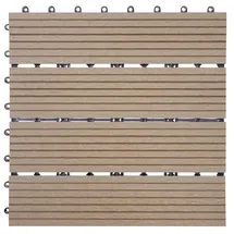 Mendler WPC Bodenfliese Rhone teak 30 x 30 cm 11 St.