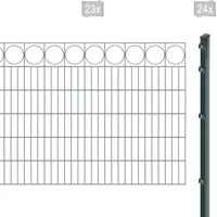 Arvotec Doppelstabmattenzaun »EXCLUSIVE 120 zum Einbetonieren "Ring" mit Zierleiste«, Zaunhöhe 120 cm, Zaunlänge 2 - 60 m 40563114-0 anthrazit H/L: 120 cm x 46 m