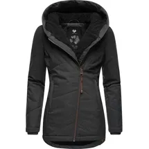 Ragwear Winterjacke Gordon Sportliche wasserdichte Outdoorjacke mit Kapuze schwarz M (38)