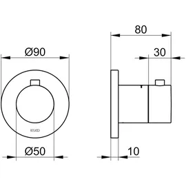 Keuco IXMO Thermostatarmatur Unterputz Edelstahl-finish 59553060001