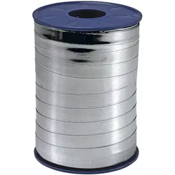 PRÄSENT Metallic Ringelband silber, 1 cm