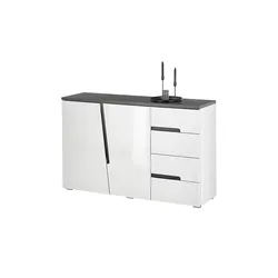 Sideboard  Briano , weiß , Maße (cm): B: 132 H: 83 T: 38