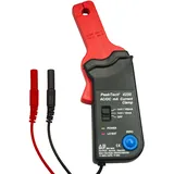 PEAKTECH 4250 Stromzangen-Adapter für Multimeter AC/DC mit 4 mm Steckern Nullpunkteinstellung für Gleichstrom-Amperometrie, Strommessung, Durchmesser bis zu 9 mm - Stromzange CAT III 300V