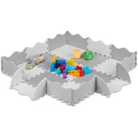Relaxdays Puzzlematte mit Rand,
