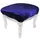 Casa Padrino Fußhocker Barock Samt 38 x 34 x 38 cm Royalblau/Silber