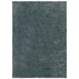 benuta Basic Hochflor Shaggyteppich Soho Blau, 60x120 cm - Bettvorleger für Schlafzimmer,