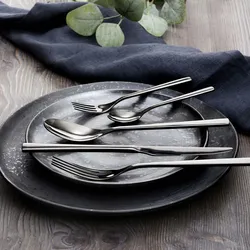 GRÄWE Besteck-Set Porto, 10-teilig, 2 Personen, Edelstahl, schwarz