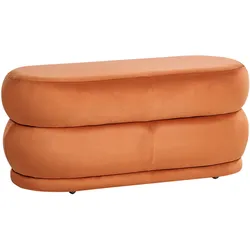 Bettbank Samt Orange oval 90 x 40 cm ELLENDALE