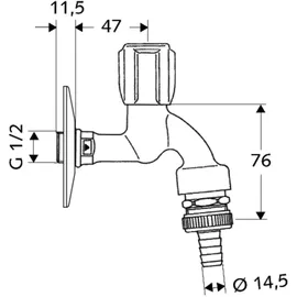 Schell COMFORT Auslaufventil Rohrbelüfter G 1/2