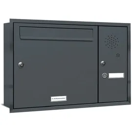 AL Briefkastensysteme Premium Unterputz Briefkastenanlage RAL 7016 Anthrazit