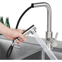 Wasserhahn Küche Hochdruck Armatur Mit Brause Ausziehbar Mischbatterie 360°  NEU
