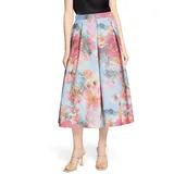 Vera Mont Miniröck mit Jacquard Floral Blau 40