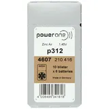 PowerOne Hörgerätebatterien Größe 312, 50 x 6 Packungen = 300 Stück