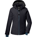 KILLTEC Ksw 111 Wmn Jckt Skijacke Funktionsjacke mit abzippbarer Kapuze und Schneefang, schwarz blau, 38