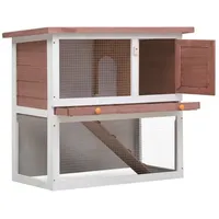 vidaXL Kleintierkäfig Kaninchenstall 90 x 80 x 80 cm braun
