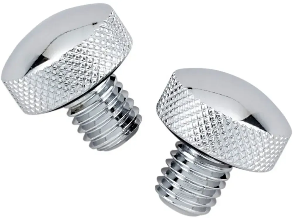 Drag Specialties Bolt Knurled 1/2 13x0.625 Sitzschrauben - Chrome - One Size