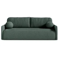 moebelfaktor Schlafsofa Glove 3-Sitzer ABRIAMO Bouclé Stoff, mit Ausklappfunktion grün