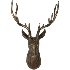Gilde Wandobjekt Liam aus Aluminium, bronzefarben, strukturierte Oberfläche, 55 x 31 x 20 cm
