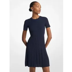 Michael Kors für Damen. MS5830OBFD Mitternachtsmarinefarbenes Kleid (XS), Lässig, Viskose, Kurzarm, Nachhaltig