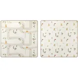 Tiny Love Faltbare Spielmatte Baby, Spielmatte Baby, ab 0 Monaten, Doppelseitig, Leichte und Faltbare Spieldecke, 150 × 150 cm, Weich und Dick (1 cm), Wasserabweisend, Pflegeleicht, Boho Chic