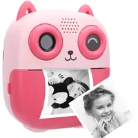 Annadue Sofortbildkamera für Kinder, Digitalkamera mit Zwei Objektiven, Sofortdruck für Jungen und Mädchen, Weihnachts- und Geburtstagsgeschenke, 1080P 48 MP für Kinder Im Teenageralter, (PINK)
