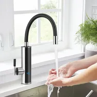 aofesel Elektrischer Wasserhahn mit Durchlauferhitzer Küchenarmatur Chrom