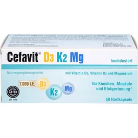 Cefak Cefavit D3 K2 Mg 7.000 I.E. Hartkapseln 60 St.