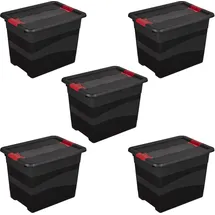 KEEEPER Transportbehälter eckhart 39,5 x 29,5 x 30 cm 5-tlg. rot|schwarz