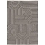 benuta Teppich Hellgrau 300x400 cm - Abstrakter Relief-teppich für Wohnzimmer, Schlafzimmer & Flur - Pflegeleicht - Fußbodenheizung Geeignet