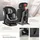 Tectake tectake® Drehbarer Autositz, i-Size Zulassung, ISOFIX-Installation und Top Tether, mit Seitenaufprallschutz, längenverstellbarer 5-Punkt-Gurt, höhenverstellbare Kopfstütze, ab Geburt bis 150 cm, Belastbarkeit 36 kg