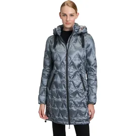 GIL BRET Damen Daunenmantel mit Kapuze 38, Blau - 38