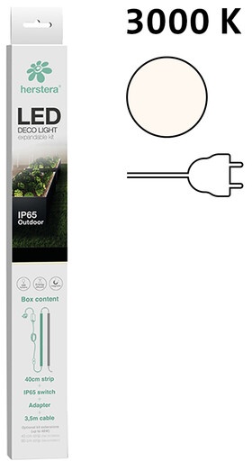 Herstera Éclairage LED Herstera 40 cm avec câble d’alimentation électr., blanc chaud, Designer Herstera Garden, 1.5x1 cm