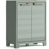 KETER Kunststoffschrank niedrig 80 x 44 x 100 cm jadegrün 2 höhenverstellbare Böden