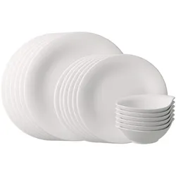 Geschirr-Set "Essential White", weiß, 18 tlg., Fine China-Porzellan, VIVO VILLEROY & BOCH GROUP, Geschirr-Sets, Made in Germany, Fine China Porzellan