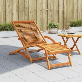 vidaXL Gartenliege 150 x 70 x 69 cm braun klappbar