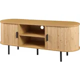 [en.casa] Fernsehschrank Tvedestrand 140x40x55 cm Holzfarben/Schwarz