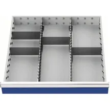Bedrunka & Hirth Gerätebau GmbH Schubladenunterteilungsmaterial Fronthöhe 150 mm 2 Längs-/4 Querteiler