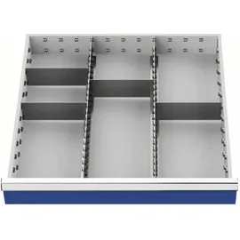Bedrunka & Hirth Gerätebau GmbH Schubladenunterteilungsmaterial Fronthöhe 150 mm 2 Längs-/4 Querteiler