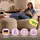 I.C.O.N. Icon Sitzsack Sessel mit Hocker für Erwachsene, Beige, Flauschiger Cord Stoff, Riesen Sitzsack Cord mit Füllung, Bean Bag Chair, Bequemer Sessel Wohnzimmer, Lounge, Schlafzimmer, Büro